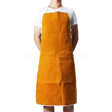 Tabliers en cuir de vache thermo-isolant, Protection pour soudeurs, forgeron, résistant au feu, vêtements de Protection