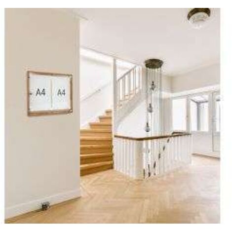 Tablon Anuncios 350X460X36,5Mm Btv Aluminio Madera Cl Diseño H Claro