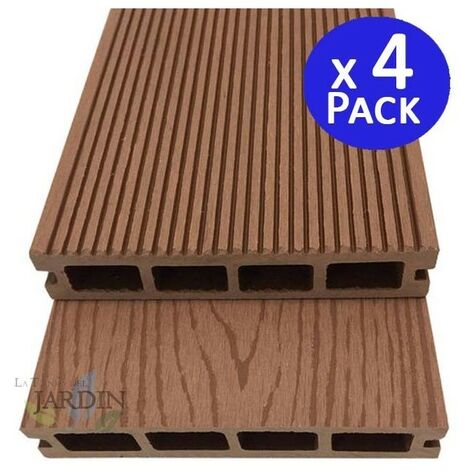 Pack de 5 lamas de madera de pino para exterior 9,5 x 240 cm y 25 mm