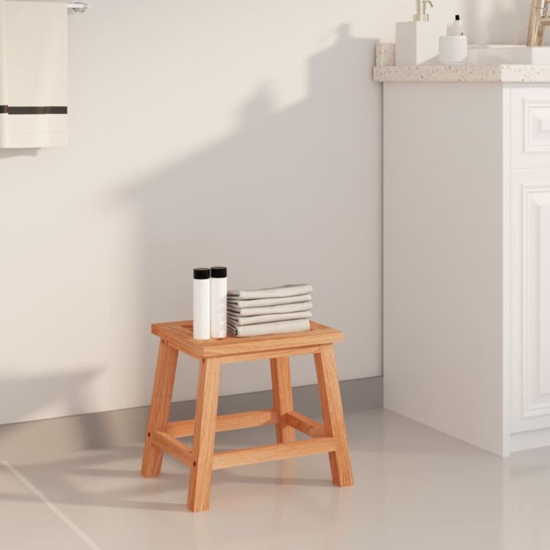 Tabouret 29x22,5x25,5 cm Bois massif de noyer - The Living Store