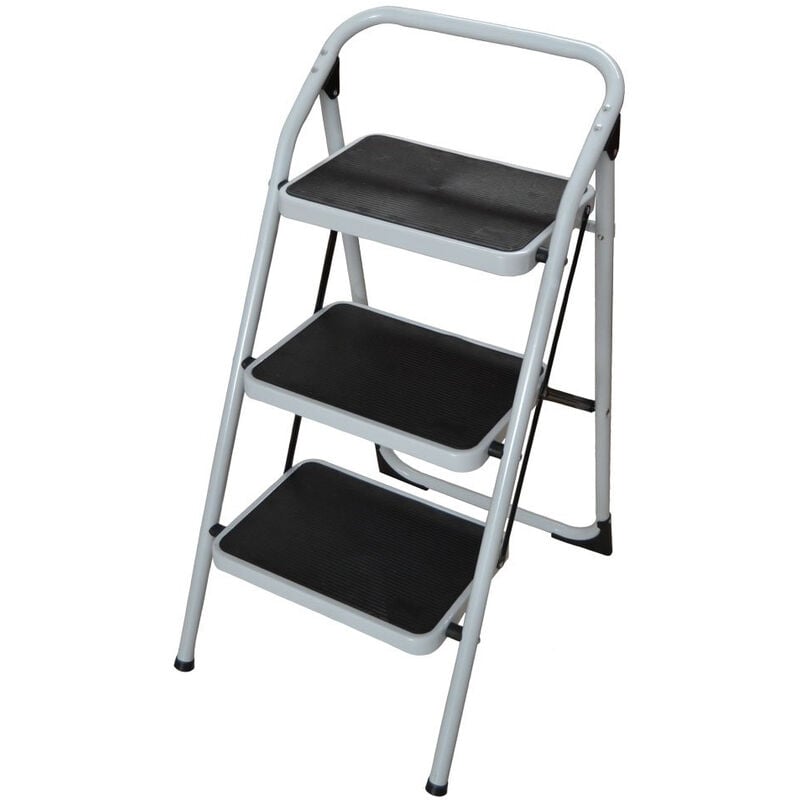 Tabouret bas 3 marches tube rond