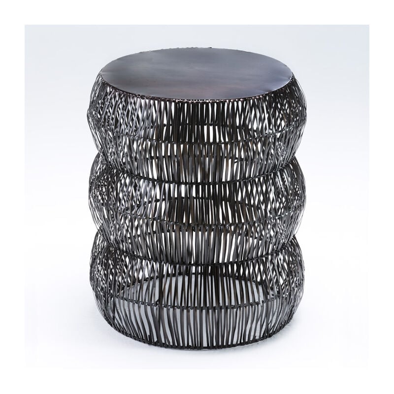 Tabouret 43x43x50 Métal Couleur Bronze Vieilli