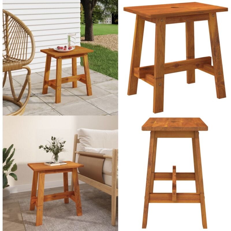 Tabouret 45x29x45 cm Rectangulaire Bois d'acacia solide - tabouret - tabourets - Home & Living - Brun