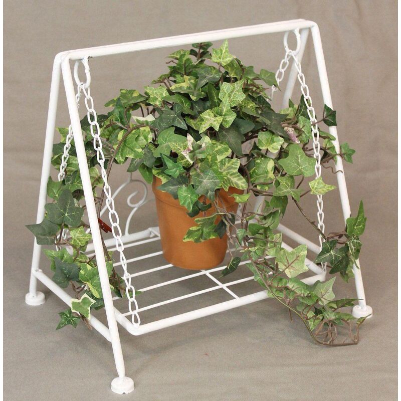 Tabouret à fleurs Balançoire 'Romance' Blanc 2073 Porte-fleurs 30 cm Poupée Décoration