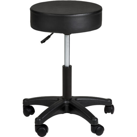 Tabouret à roulettes - noir