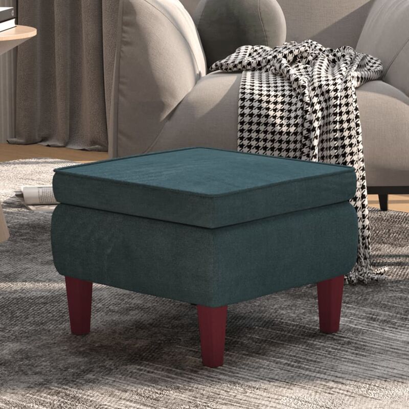 Poggiesi avec des jambes en bois foncé revêtir en velours différentes couleurs couleur : Bleu