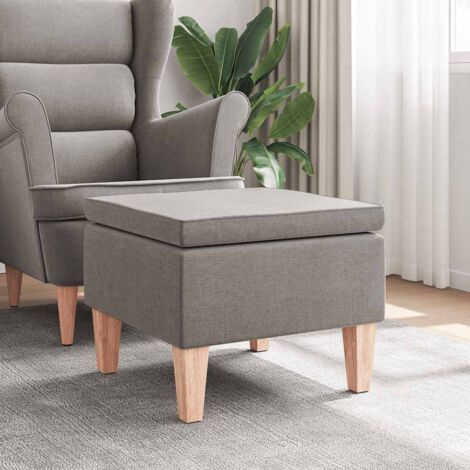 Tabouret avec pieds Tabouret de bar Chaise de bar - en bois Taupe Tissu BV916996 - BonneVie