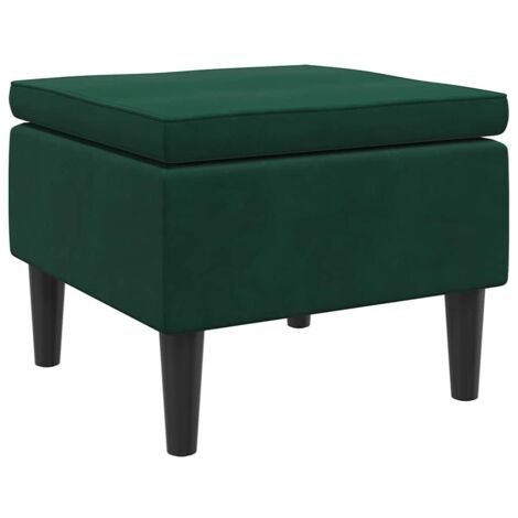 Tabouret avec pieds Tabouret de bar Chaise de bar - en bois Vert foncé Velours BV787566 - BonneVie
