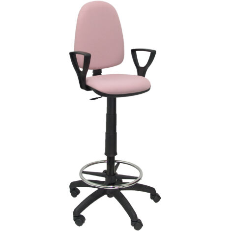 Tabouret Ayna bali rose pâle à bras fixes