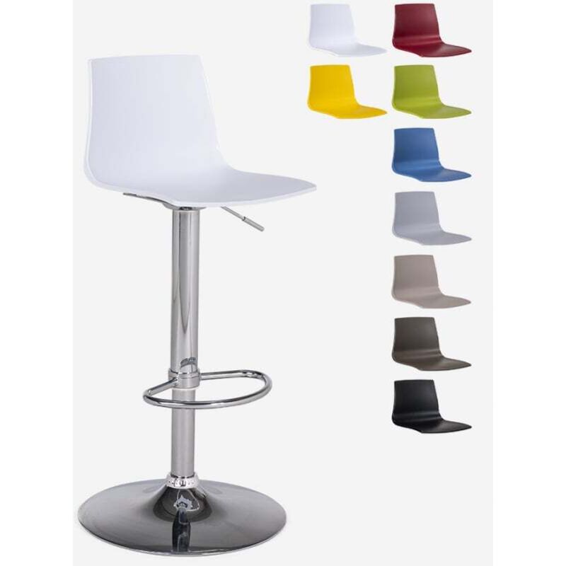 Tabouret bar de cuisine design mat réglable en hauteur Grand Soleil Imola Matt - Blanc Tabouret bar de cuisine design mat réglable en hauteur Grand Soleil Imola Matt - Blanc