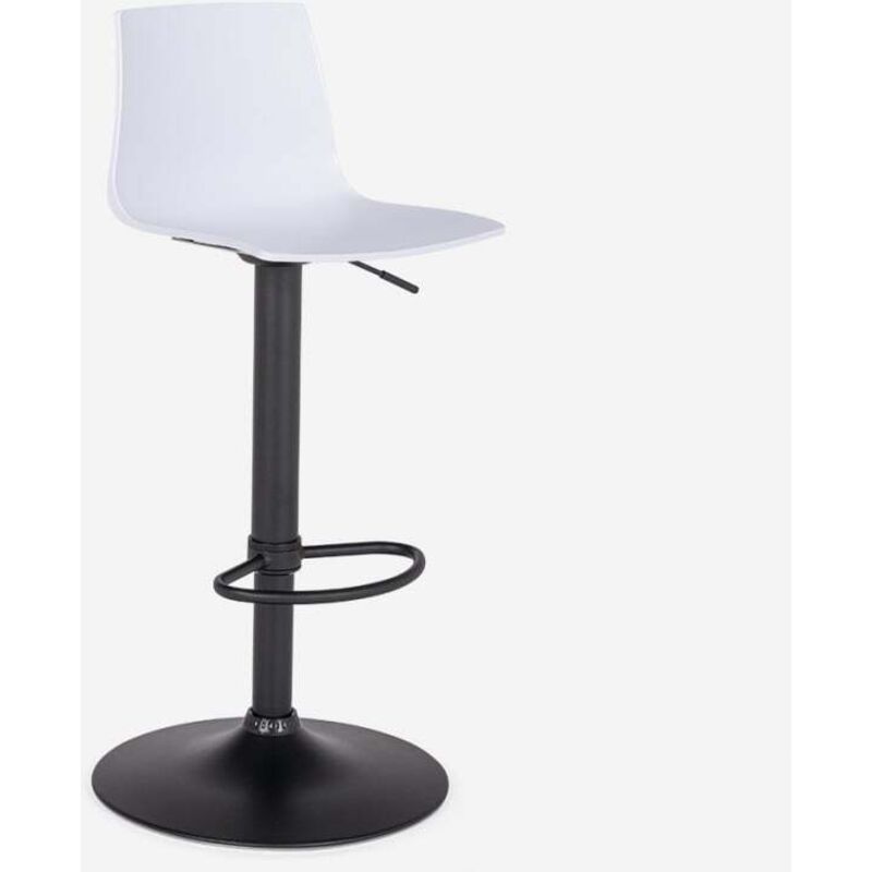 Tabouret bar de cuisine design noir mat réglable en hauteur Grand Soleil Imola Matt - Blanc Tabouret bar de cuisine design noir mat réglable en hauteur Grand Soleil Imola Matt - Blanc