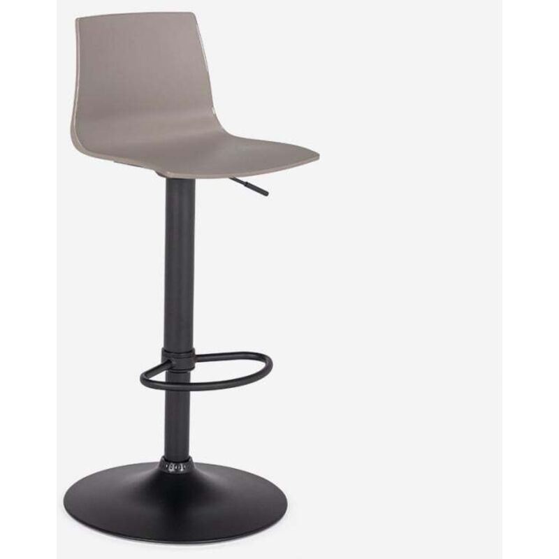 Tabouret bar de cuisine design noir mat réglable en hauteur Grand Soleil Imola Matt - Beige Juta Tabouret bar de cuisine design noir mat réglable en hauteur Grand Soleil Imola Matt - Beige Juta