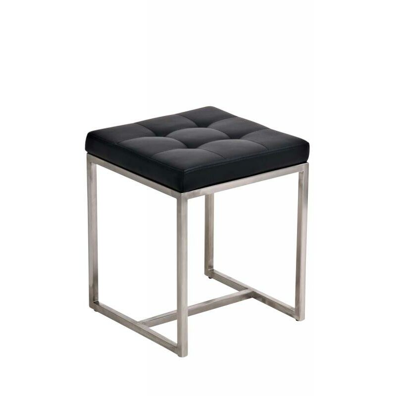 CLP - Tabouret de repose-pied en cuir écologique farci d'un salon élégant différentes couleurs Couleur : Noir