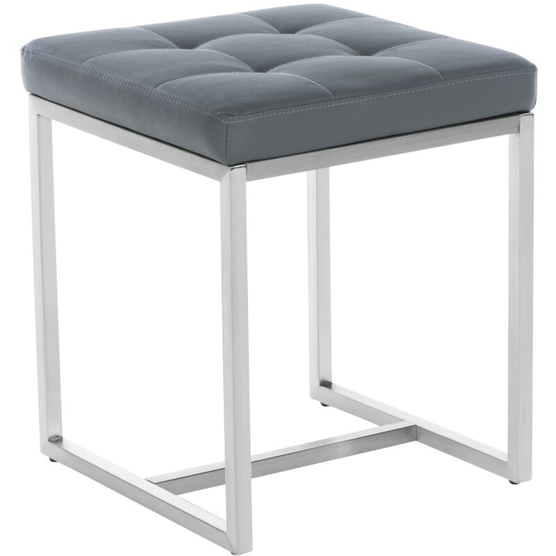 CLP - Tabouret de repose-pied en cuir écologique farci d'un salon élégant différentes couleurs Couleur : Gris