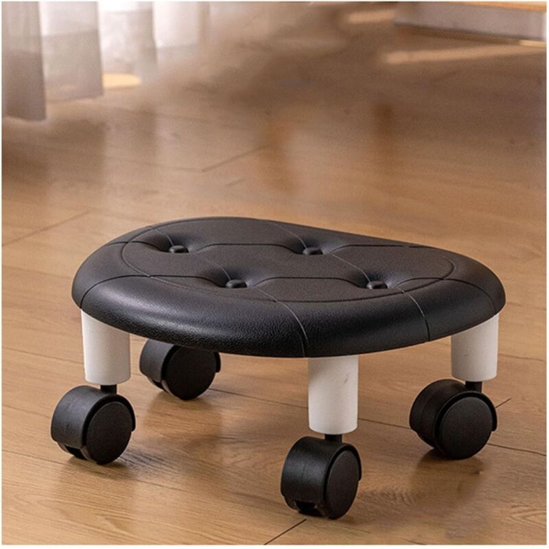 Tabouret bas à roulettes, tabouret universel moderne et simple pour chambre à coucher, petit tabouret à roulettes pour usage domestique