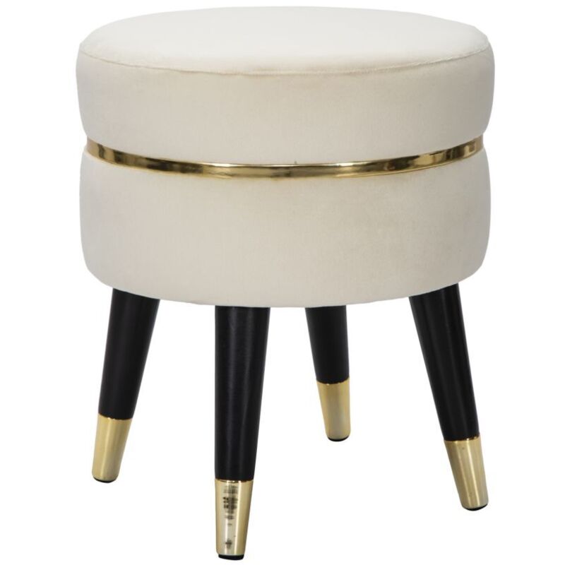 Mauroferretti - Tabouret bas en tissu Paris 35 x 40.5 cm