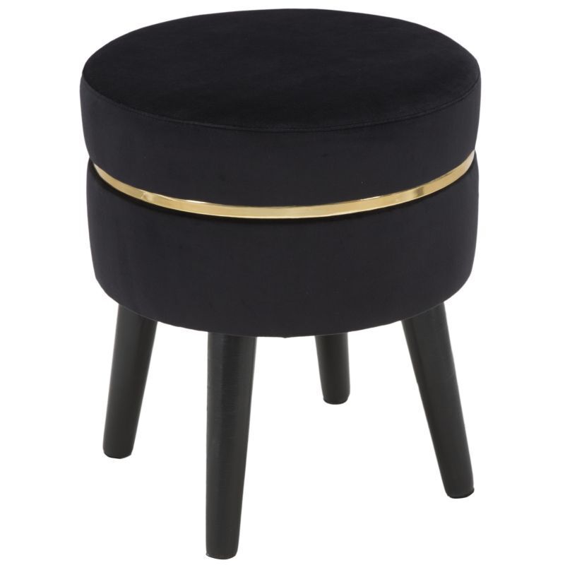 Mauroferretti - Tabouret bas en tissu Paris 35 x 40.5 cm