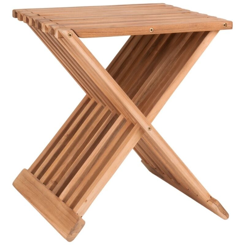 Tabouret Bas Erto, Bois, Marron, 35x40x45 cm