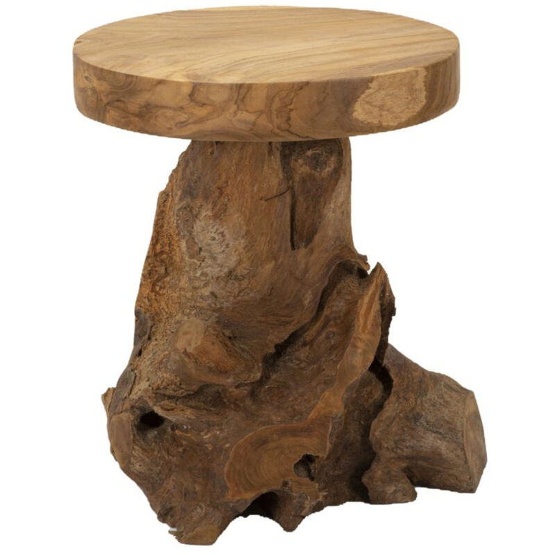 Tabouret Bas Natura 8, Bois, Marron, 35x35x40 cm
