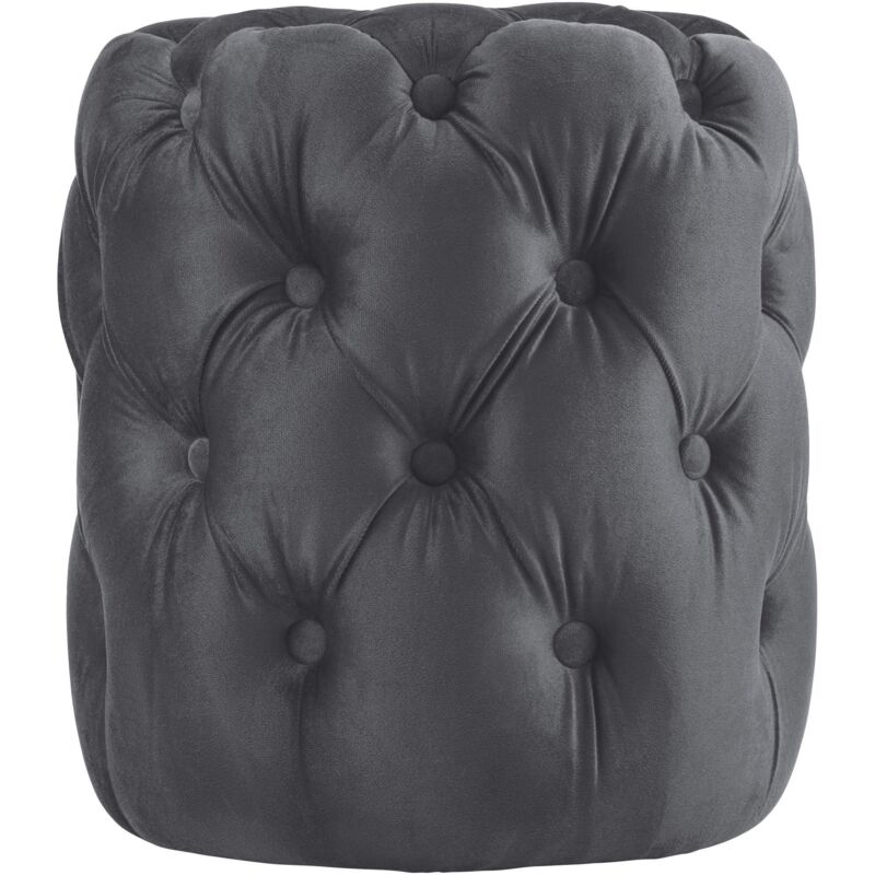 Tabouret Drancy Velours Gris foncé M