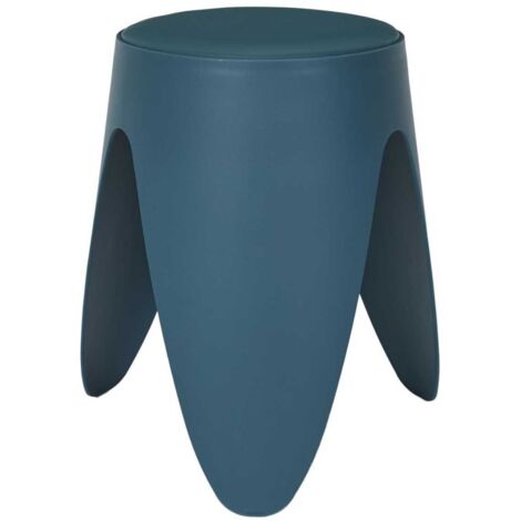 Tabouret Bleu canard Tulipe en Polypropylène 46 cm