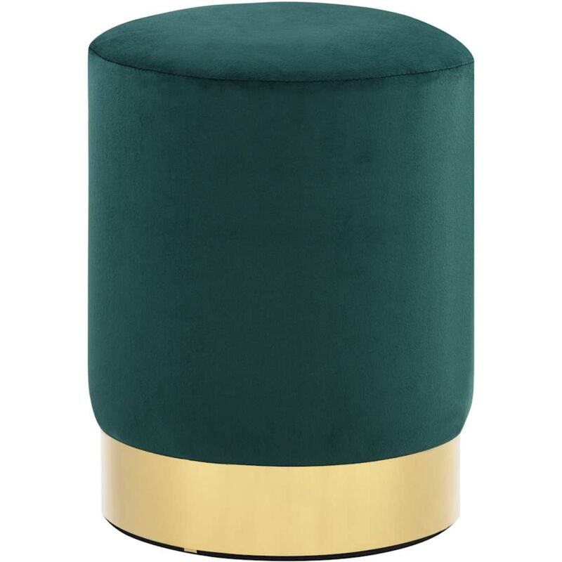 Vidaxl - Tabouret Vert foncé et doré Velours