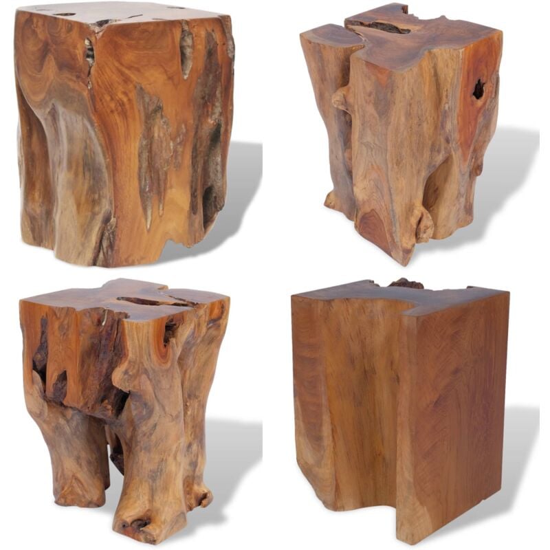 Tabouret Bois de teck massif - tabouret - tabourets - Home & Living - Brun