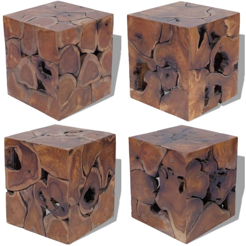 Tabouret Bois de teck massif - tabouret - tabourets - Home & Living - Brun