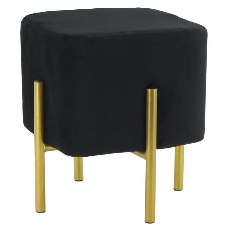 Tabouret carré pied doré Gatsby