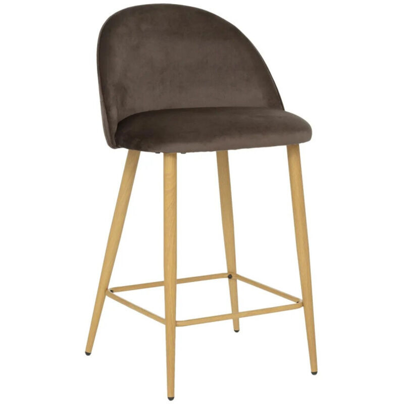 Atmosphera - Chaise de bar Slano gris taupe créateur d'intérieur