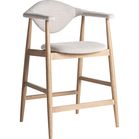 Tabouret contemporain en hêtre finition lisse brun clair - Brun clair bois naturel