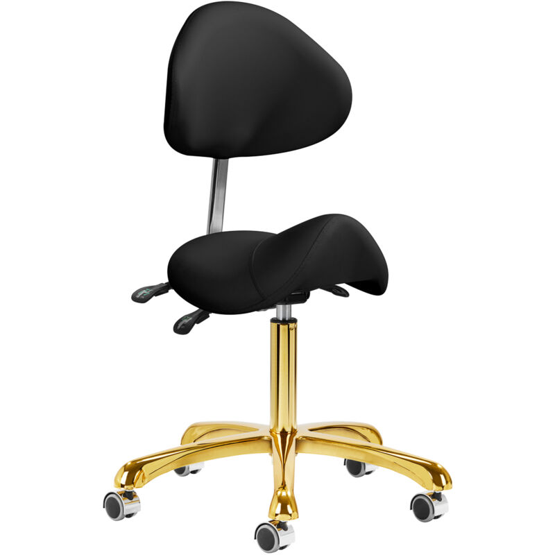 Tabouret cosmétique 1004 Giovanni or noir