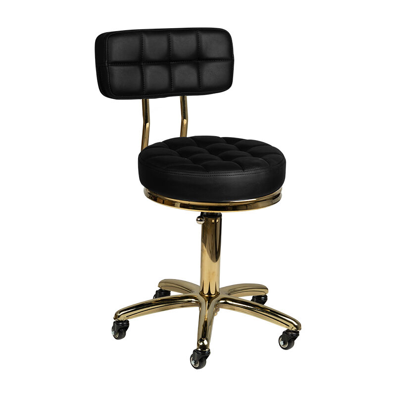 Tabouret cosmétique Gold AM-961, noir