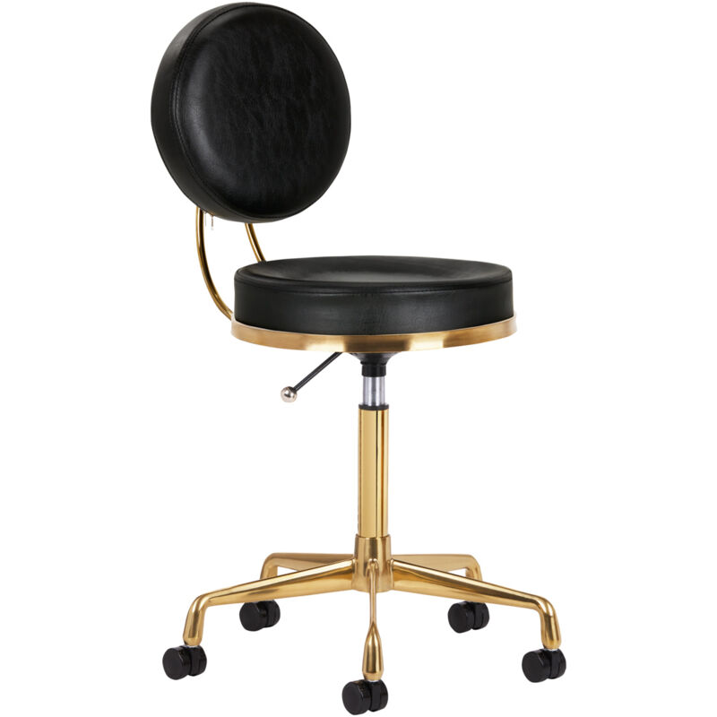 Tabouret cosmétique H5, or, noir