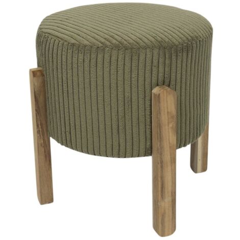 Tabouret côtelé vert