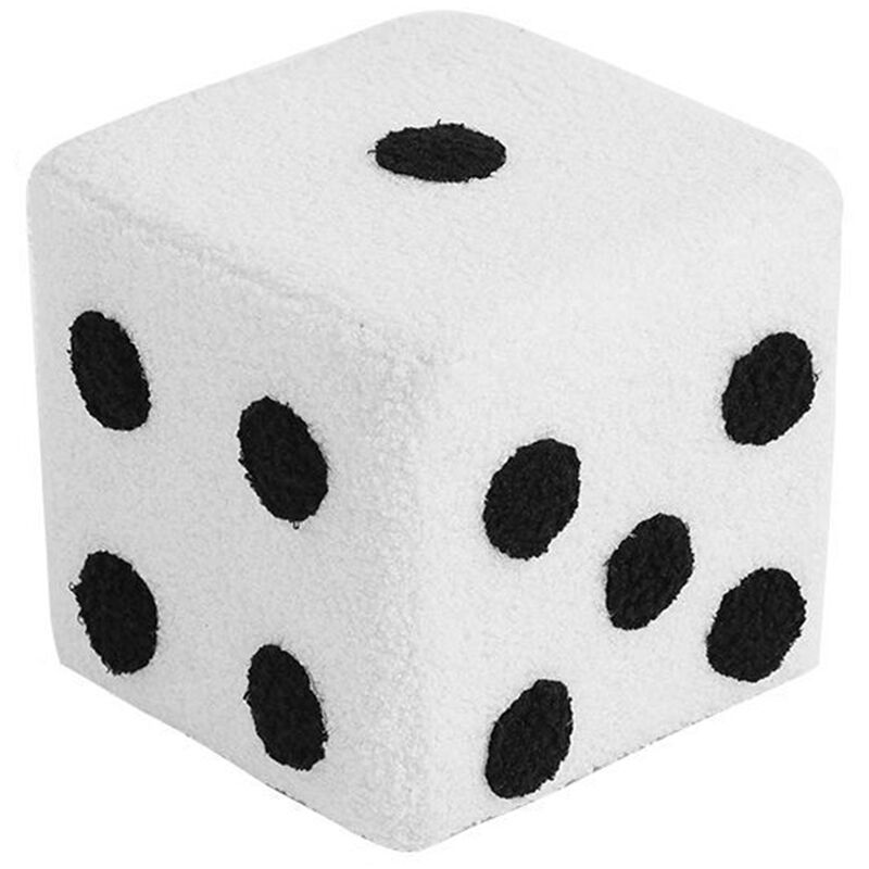 Tabouret cube doux, confortable, simple, chaud, robuste, pour la maison, le salon, la chambre à coucher, blanc, 20 x 20 x 20 cm - Eosnow