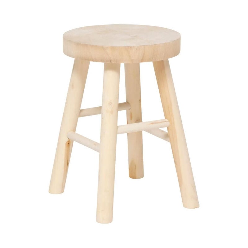 Tabouret d'Appoint en Bois 'Nyar' 41cm Naturel