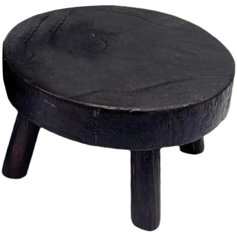 Tabouret dcoratif rustique avec portepot de fleurs 17 cm