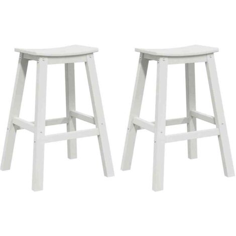 Tabouret de bar 2 pcs Blanc 52 x 43 x 73.5cm HDPE CFW88419