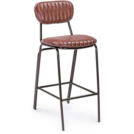 Tabouret de bar acier orange Debbie hauteur d'assise 74 cm