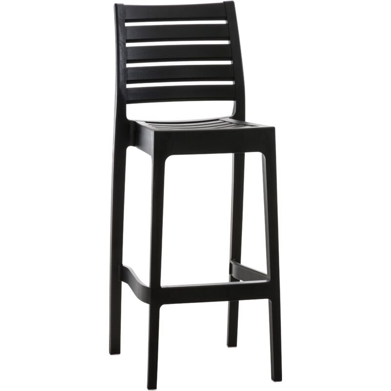 CLP - Tabouret en plastique élevé Structure robuste et solide avec différentes couleurs repose-pieds colore : noir