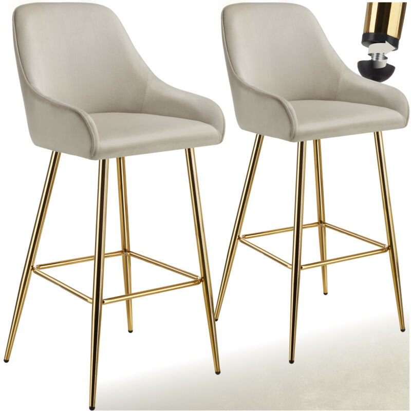 Tectake - Tabouret de bar avec dossier et repose-pieds 48,5 x 57 x 108 cm et capacité de charge de 120 kg