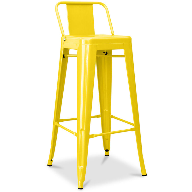 Privatefloor – Tabouret de bar avec dossier 76cm – Design industriel en métal – Confort optimal pour comptoirs de 105cm – Usage intérieur uniquement Privatefloor – Tabouret de bar avec dossier 76cm – Design industriel en métal – Confort optimal pour comptoirs de 105cm – Usage intérieur uniquement