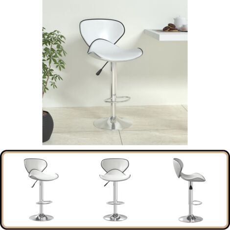 Tabouret de bar Blanc Similicuir - Tabouret De Bar - Tabouret De Comptoir - Chaise De Bar - Chaise De Comptoir - Meuble Bar