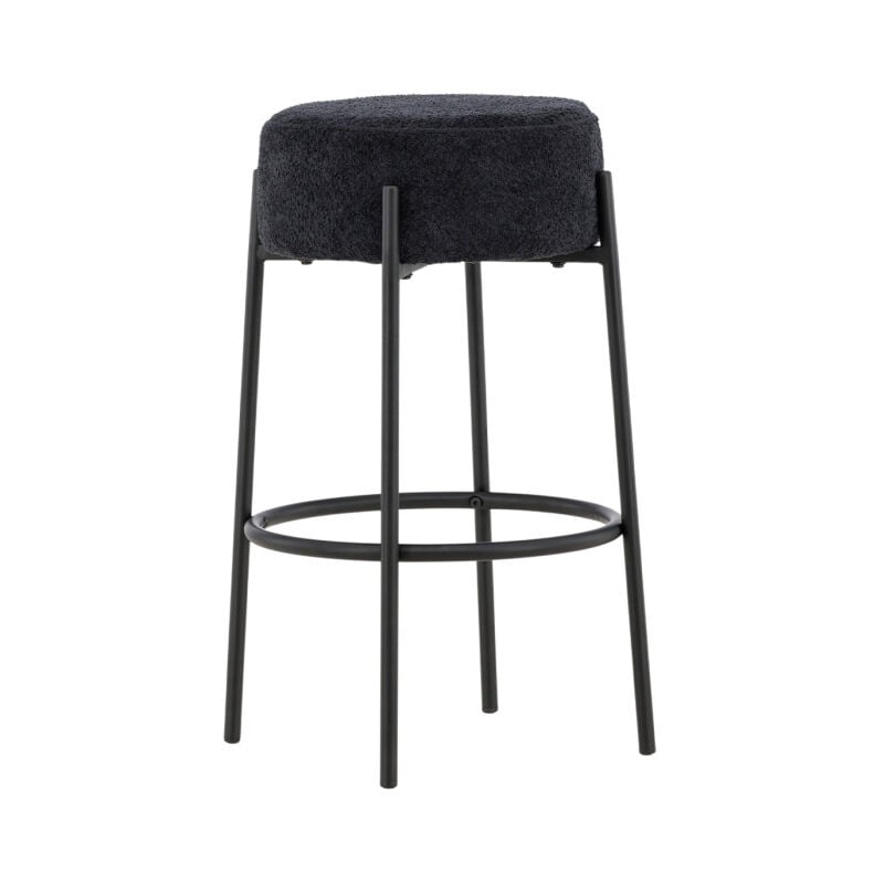 Tabouret de Bar Bouclette 'Tucson' 70cm Noir