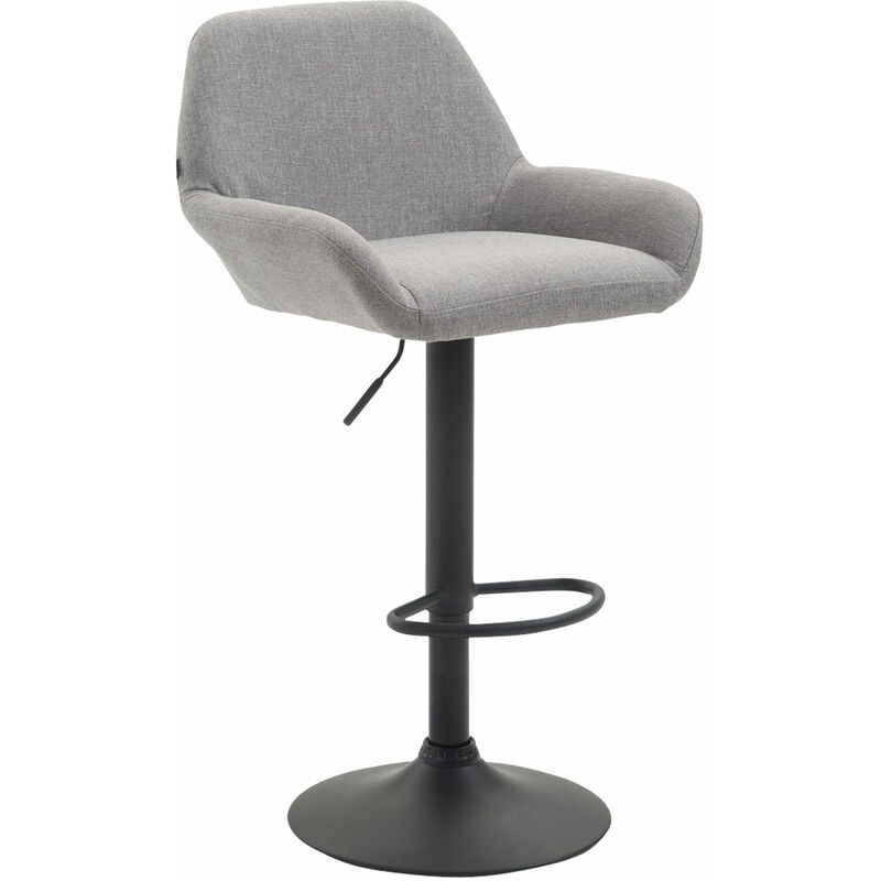 CLP - Tabouret de tissu élégant avec jambe et repose-pieds noires différentes couleurs colore : Gris