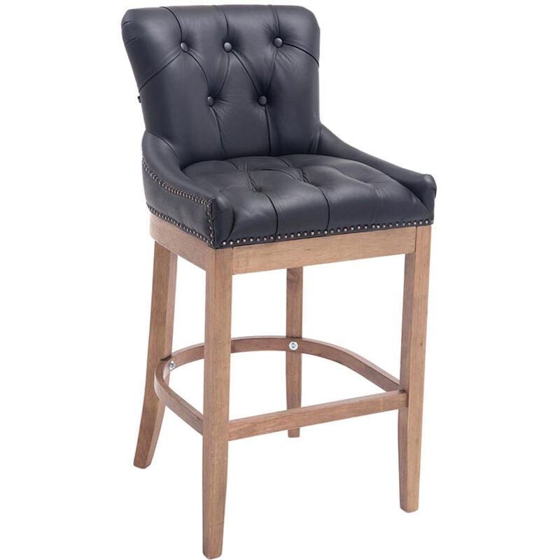 CLP - Tabouret Lakewood Vera Black Antique-Chiaro Cuir