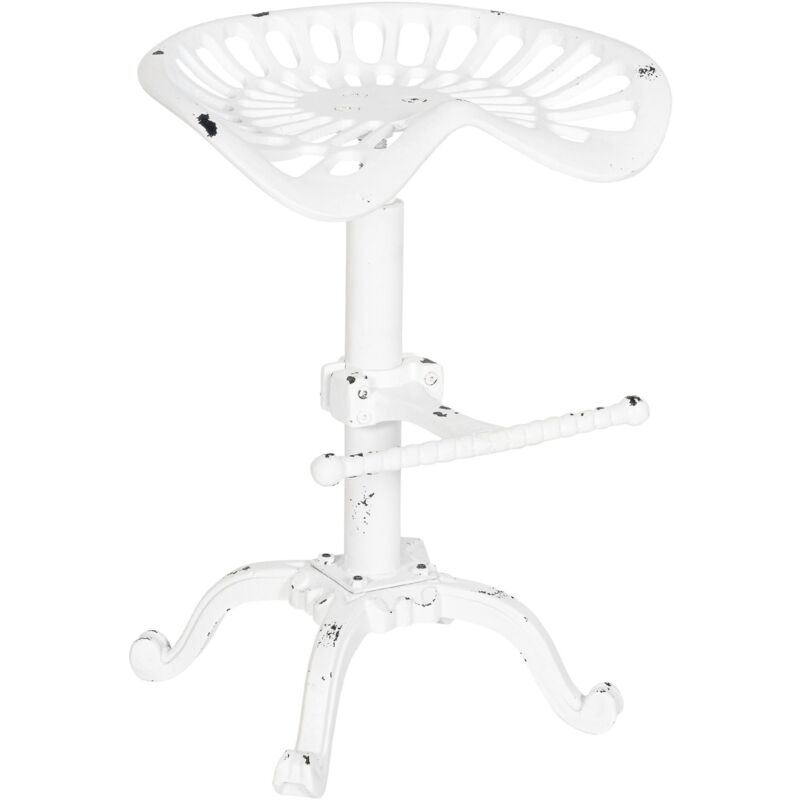 CLP - légant Retro Girevole Kaming Retro Design avec des reproches de pied de différentes couleurs colore : Blanc antique