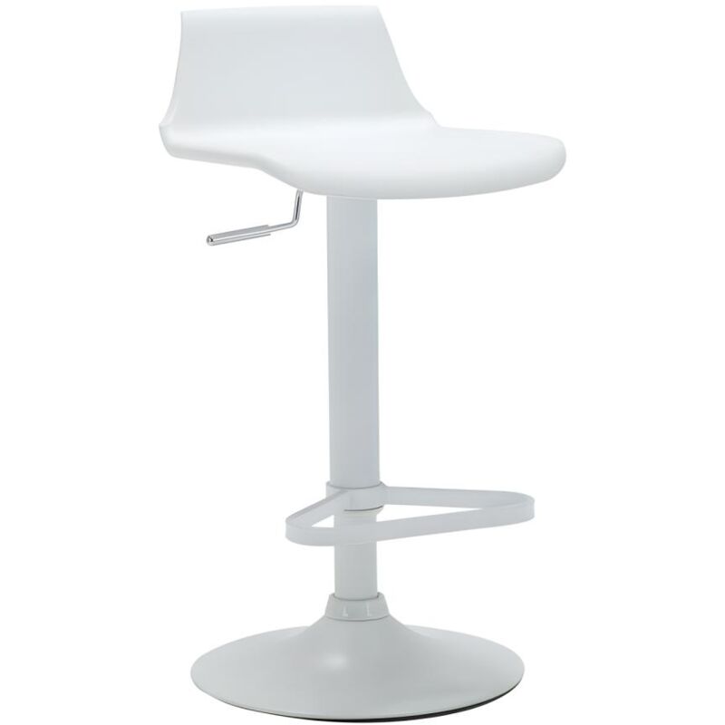 Vente-unique - Tabouret de bar - Polypropylène - Hauteur réglable - Coloris blanc - calas