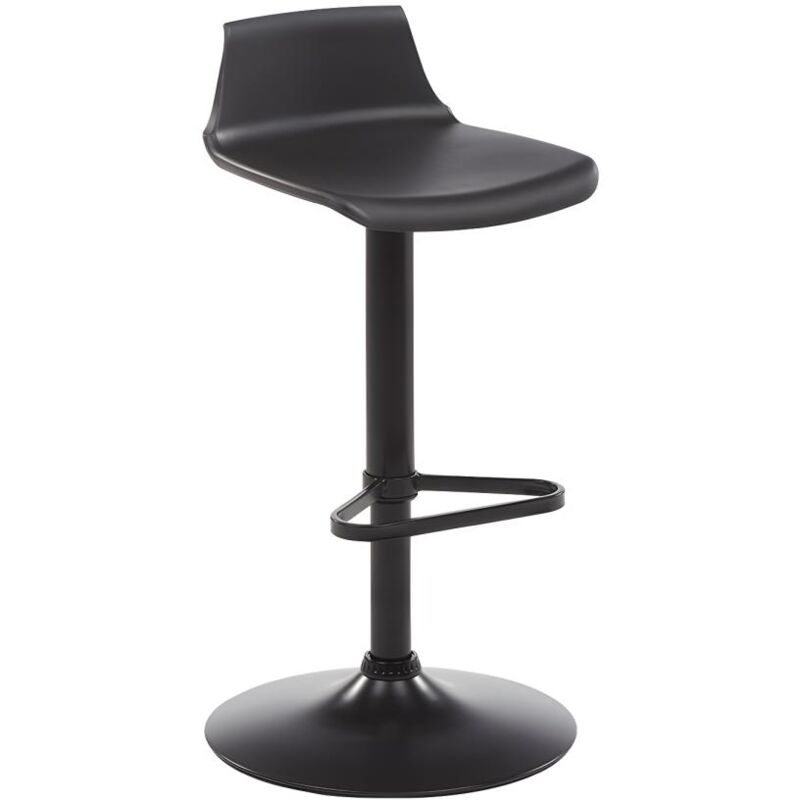 Vente-unique - Tabouret de bar - Polypropylène - Hauteur réglable - Coloris noir - calas